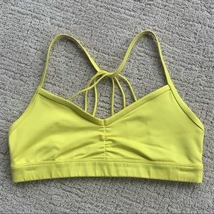 Alo Yoga Yellow Strappy Gratitude Bra
